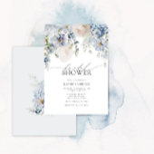 Dusty Blue & Blush Pink Floral Vrijgezellenfeest Kaart