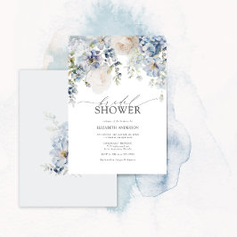 Dusty Blue & Blush Pink Floral Vrijgezellenfeest Kaart