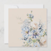 Dusty Blue & Blush Pink Floral Vrijgezellenfeest Kaart (Achterkant)
