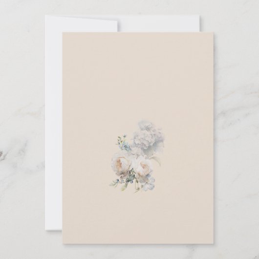 Dusty Blue & Blush Pink Floral Vrijgezellenfeest Kaart (Achterkant)