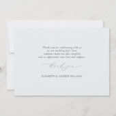 Dusty Blue Blush Pink Floral Wedding Bedankkaart (Achterkant)