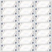 Dusty Blue Blush Pink Gold Floral Guest Address Sticker (Voorkant)