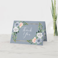 Dusty Blue Blush Pink Peach Floral Wedding