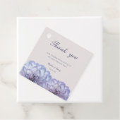 Dusty Blue Blush Roze Bloemen Bruiloft Dank u Bedankjes Labels (In situ)