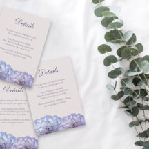 Dusty Blue Blush Roze Bloemen Bruiloft Detail Kaar