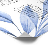 Dusty Blue Blush roze roze roodbruiningspremie Poster (Hoek)