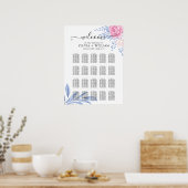 Dusty Blue Blush roze roze roodbruiningspremie Poster (Keuken)