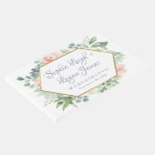 Dusty Blue Blush Succulent Bloementuin Bruiloft Gastenboek (Hoek)