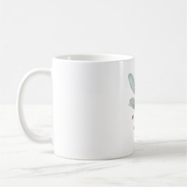 Dusty Blue & Blush Watercolor Accent Classic Mug Koffiemok