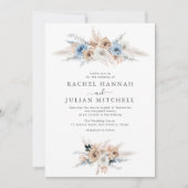 dusty blue bohemen - bruiloft kaart (Voorkant)