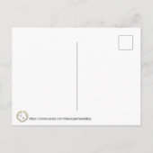 Dusty Blue Boho Bruiloft Save the Date Aankondigingskaart (Achterkant)