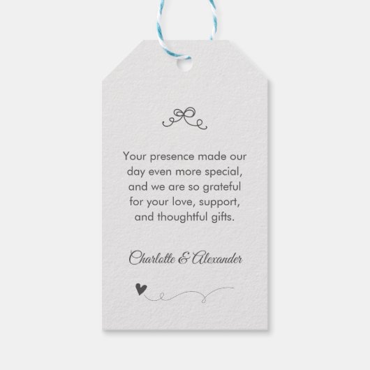 Dusty Blue Boho Elegant Bedankt Baby Boy Shower Cadeaulabel (Achterkant)