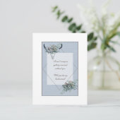 Dusty Blue Boho floral Bridesmaid Voorstel Uitnodiging Briefkaart (Staand voorkant)