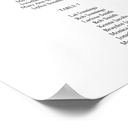 Dusty Blue Boho Floral Event Seine Chart 9 Poster (Hoek)