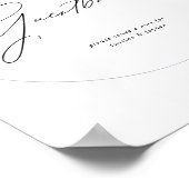 Dusty Blue Boho Floral Gastenboek teken Poster (Hoek)