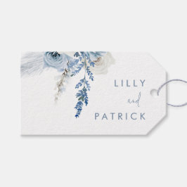 Dusty Blue Boho Floral Wedding Favor Cadeaulabel