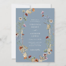 Dusty Blue Boho Floral Wedding