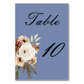 Dusty Blue Boho Floral Wedding Kaart (Voorkant)