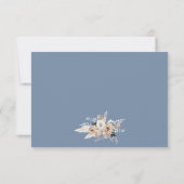 Dusty Blue Boho Floral Wedding RSVP-kaart RSVP Kaartje (Achterkant)