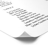 Dusty Blue Boho Floral Zitplaatskaart -12 originee Poster (Hoek)