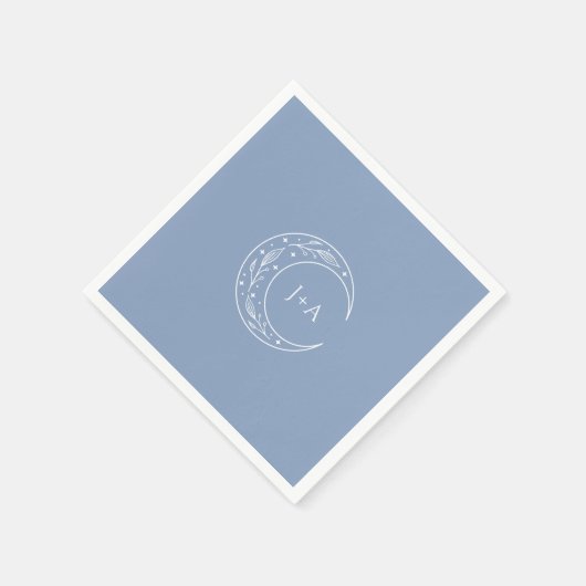 Dusty Blue Boho hemelse bruiloft Servet (Hoek)