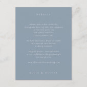 Dusty Blue Boho Photo Wedding Modern Informatiekaartje (Voorkant)