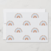 Dusty Blue Boho Rainbow Birthday Uitnodiging (Achterkant)