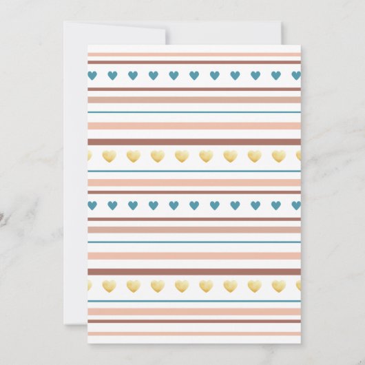 Dusty Blue Boho Rainbow Virtual Baby shower Kaart (Achterkant)