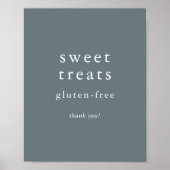 Dusty Blue Boho Sweet Treats Poster (Voorkant)