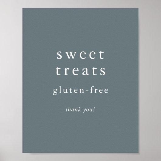 Dusty Blue Boho Sweet Treats Poster (Voorkant)