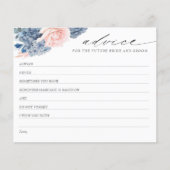 Dusty Blue Boho Vrijgezellenfeest Advice Kaart (Voorkant)