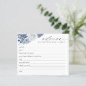 Dusty Blue Boho Vrijgezellenfeest Advice Kaart (Staand voorkant)