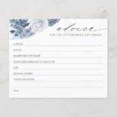 Dusty Blue Boho Vrijgezellenfeest Advice Kaart (Voorkant)