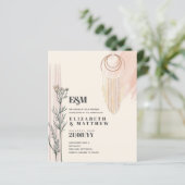 Dusty Blue Boho Wedding Invitations (Staand voorkant)