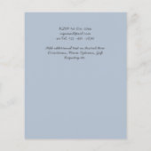 Dusty Blue Boho Wedding Invitations (Achterkant)