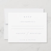 Dusty Blue Boho Wedding Modern RSVP Kaartje (Voorkant)