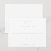 Dusty Blue Boho Wedding Modern RSVP Kaartje (Voorkant / Achterkant)