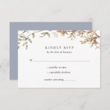 Dusty Blue Boho Wildflower Foliage Wedding
