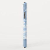 Dusty Blue Bokeh Glitter Sparkly Monogram Case-Mate iPhone Case (Achterkant/rechts)