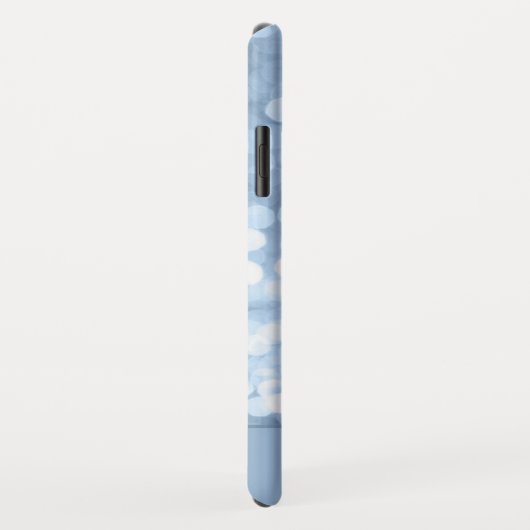 Dusty Blue Bokeh Glitter Sparkly Monogram Case-Mate iPhone Case (Achterkant/rechts)