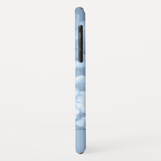 Dusty Blue Bokeh Glitter Sparkly Monogram Case-Mate iPhone Case (Achterkant/links)