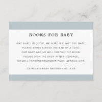 Dusty Blue Book Aanvraag Boy Baby shower
