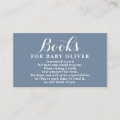 Dusty Blue Books for Baby Request Card Informatiekaartje (Voorkant)