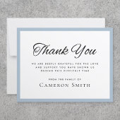 Dusty blue border sympathie bedankt je kaart