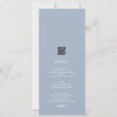 Dusty Blue Botanical, allemaal in één bruiloft Kaart (Achterkant)