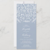 Dusty Blue Botanical, allemaal in één bruiloft Kaart (Voorkant)