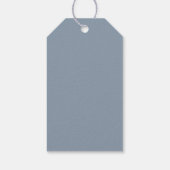 Dusty Blue Botanical Bedankt Cadeaulabel (Achterkant)