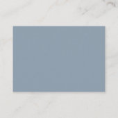 Dusty Blue Botanical Branch Wedding Accommodations Informatiekaartje (Achterkant)