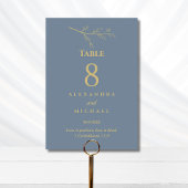 Dusty Blue Botanical Christian Wedding    Table Nu Kaart