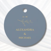 Dusty Blue Botanical Christian Wedding Thank You Bedankjes Labels